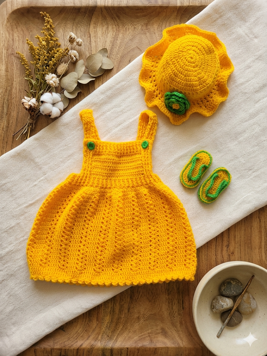 Sunshine Bloom Baby Crochet Set