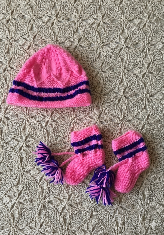 Striped Charm Baby Crochet Set