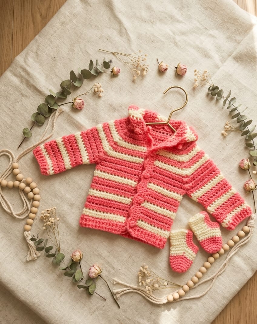 Coral Breeze Baby Crochet Set